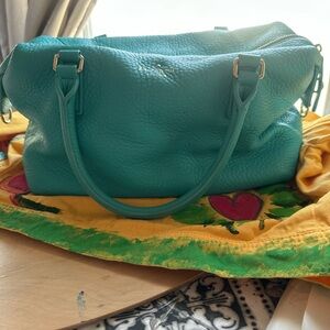 Kate Spade Blue Shoulder Bag with Structured Design